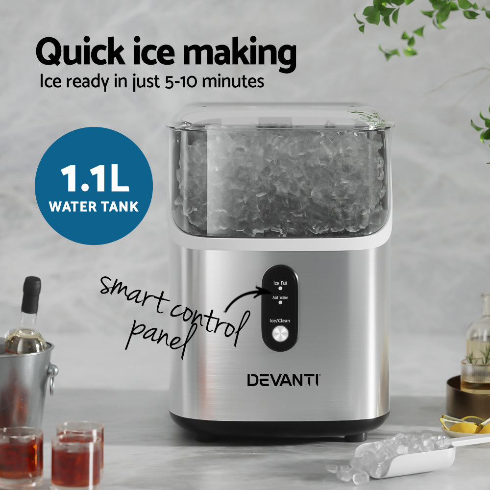 Control panel of the ice maker with low water and ice full indicators