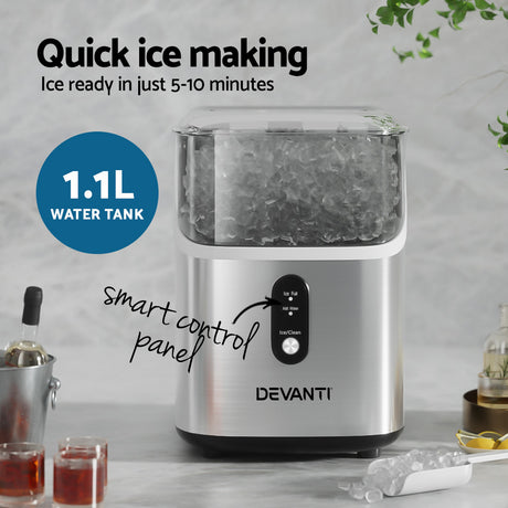 Control panel of the ice maker with low water and ice full indicators