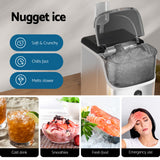 Removable ice basket and scoop supplied with the nugget ice maker