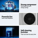 1.1 L water tank of the stainless steel ice maker being filled
