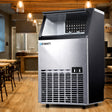 Commercial ice maker in stainless steel making up to 60 kg of ice per day