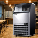 Commercial ice maker in stainless steel making up to 60 kg of ice per day