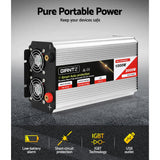 Power Inverter, 1000W Pure Sine Wave 12V to 240V