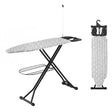 Vejer arrow end foldable ironing board with an iron rest