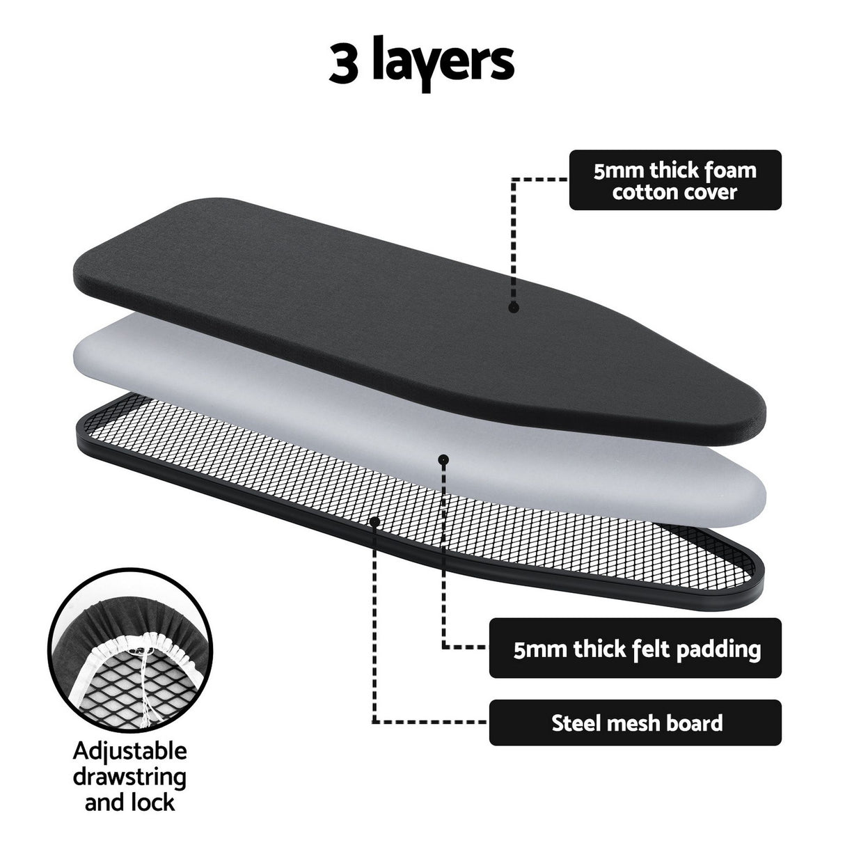 Vejer Ironing Board with Iron Rest