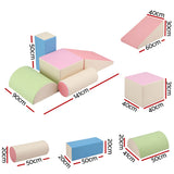 Foam climbing blocks arranged for play