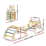 Wooden climbing triangle configuration
