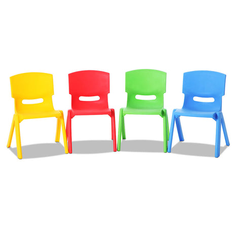 Keezi Kids Activity Chairs — Set of 4, HDPE Plastic, 50kg Each, EN71 Certified — Allure Home Collections