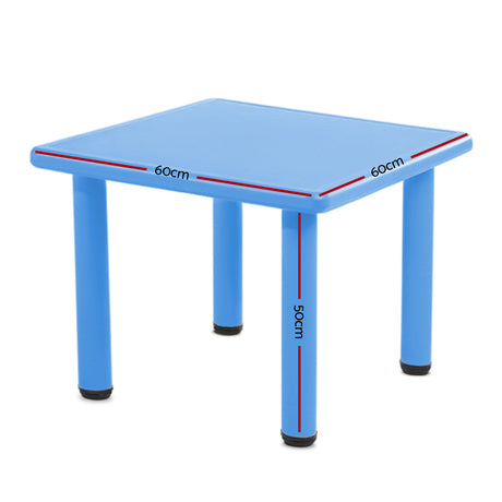Kids Square Activity Table, Blue
