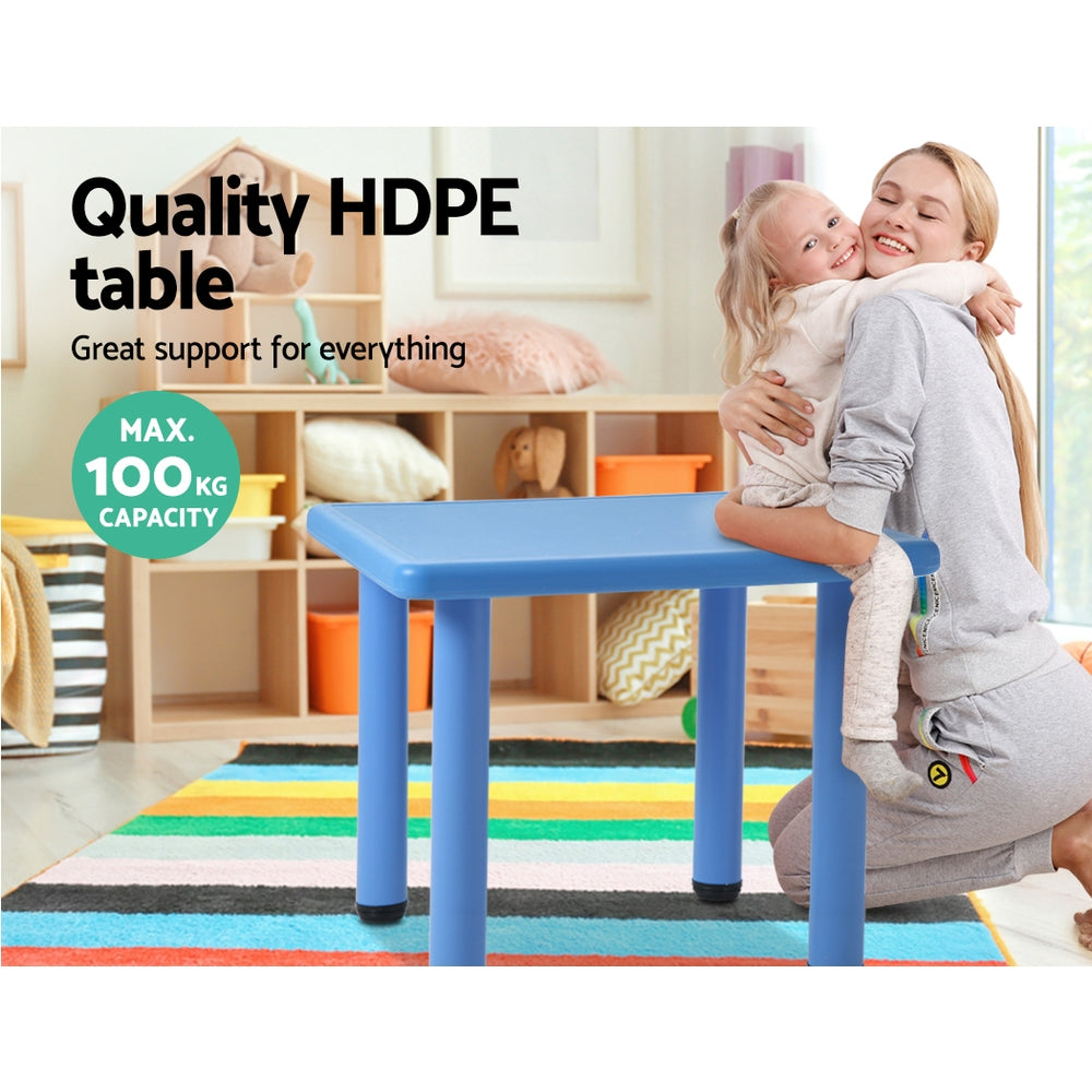Kids Square Activity Table, Blue