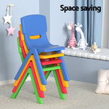 Kids Activity Table and 4 Chairs Set, Blue