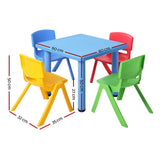 Kids Activity Table and 4 Chairs Set, Multicolour