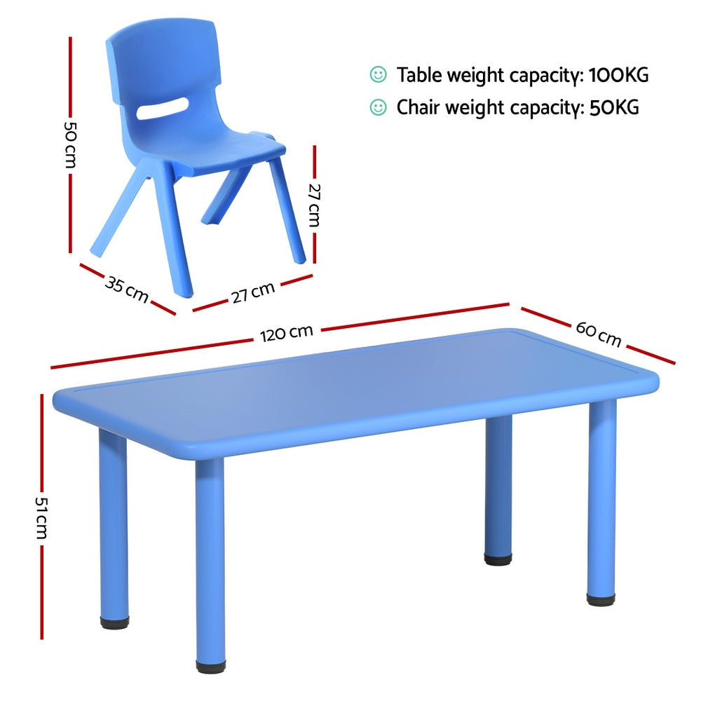 Kids Activity Table and 8 Chairs Set, Multicolour