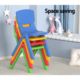 Kids Activity Table and 8 Chairs Set, Multicolour