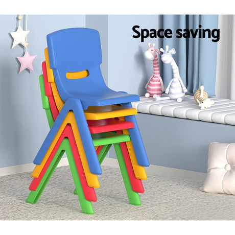 Kids Activity Table and 8 Chairs Set, Multicolour