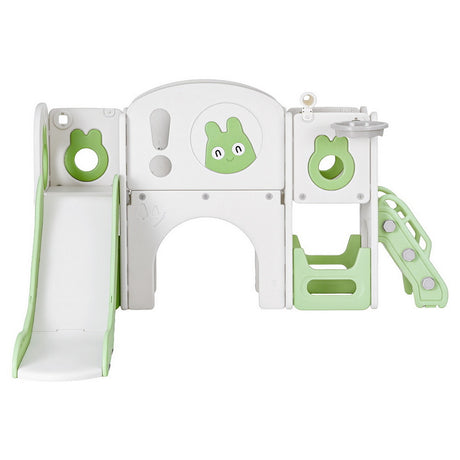 3 in 1 Slide and Play Centre with Basketball Hoop, Green