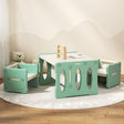 Manapouri white and natural HDPE kids table with two chairs
