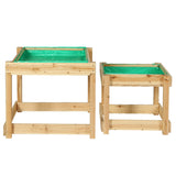 Wooden sand and water table play set with covers