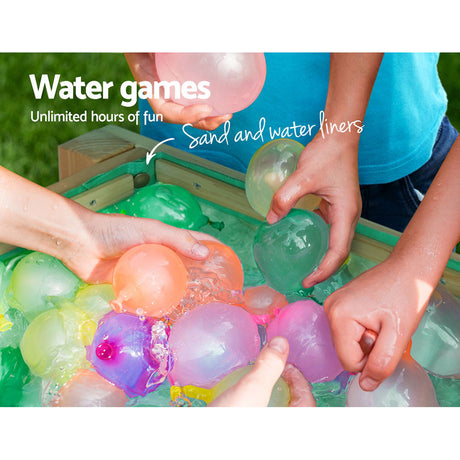 Wooden sand and water table play set with covers