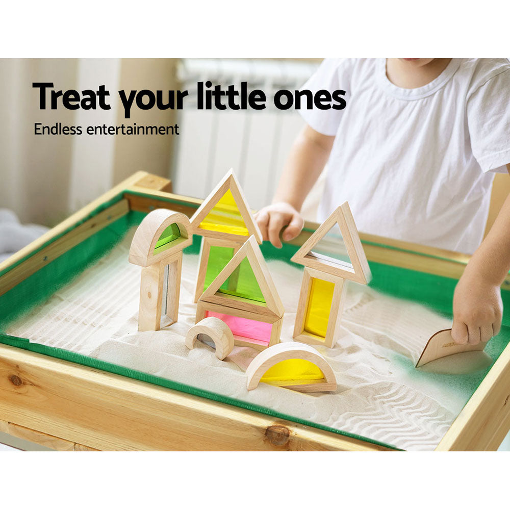 Wooden sand and water table play set with covers