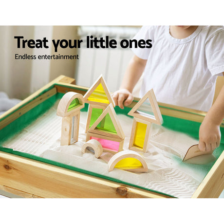 Wooden sand and water table play set with covers