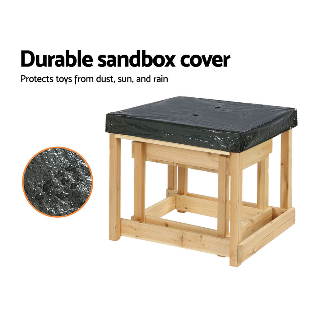 Wooden sand and water table play set with covers