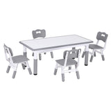 Kids grey and white activity table with four chairs