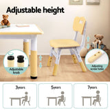 Kids Activity Table and 4 Chairs Set, Yellow