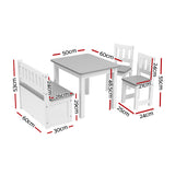 Hawea 2 in 1 Kids Table and Chair 4pcs, Grey