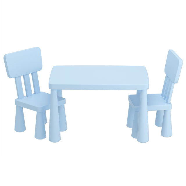 Kids Table and 2 Chairs Set, Blue