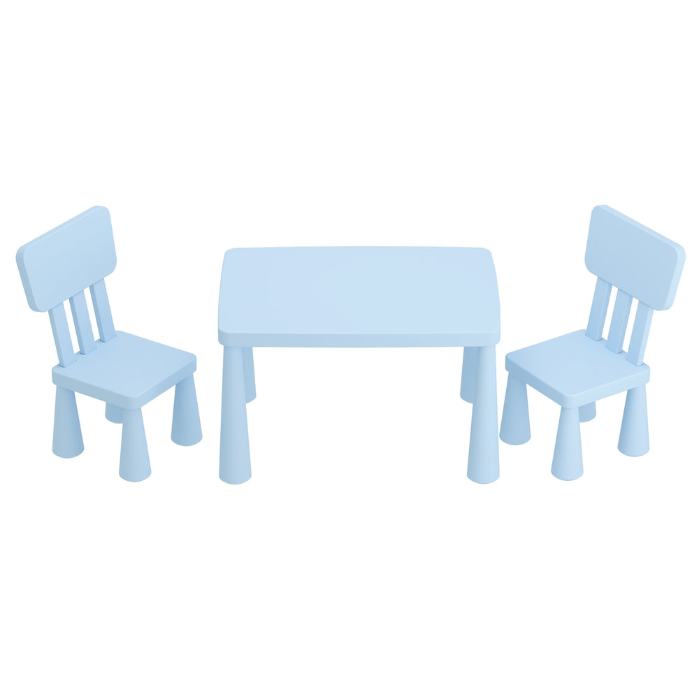 Kids Table and 2 Chairs Set, Blue