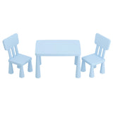 Kids Table and 2 Chairs Set, Blue