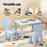 Kids Table and 2 Chairs Set, Blue