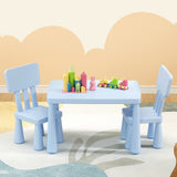 Kids Table and 2 Chairs Set, Blue