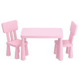 Kids Table and 2 Chairs Set, Pink