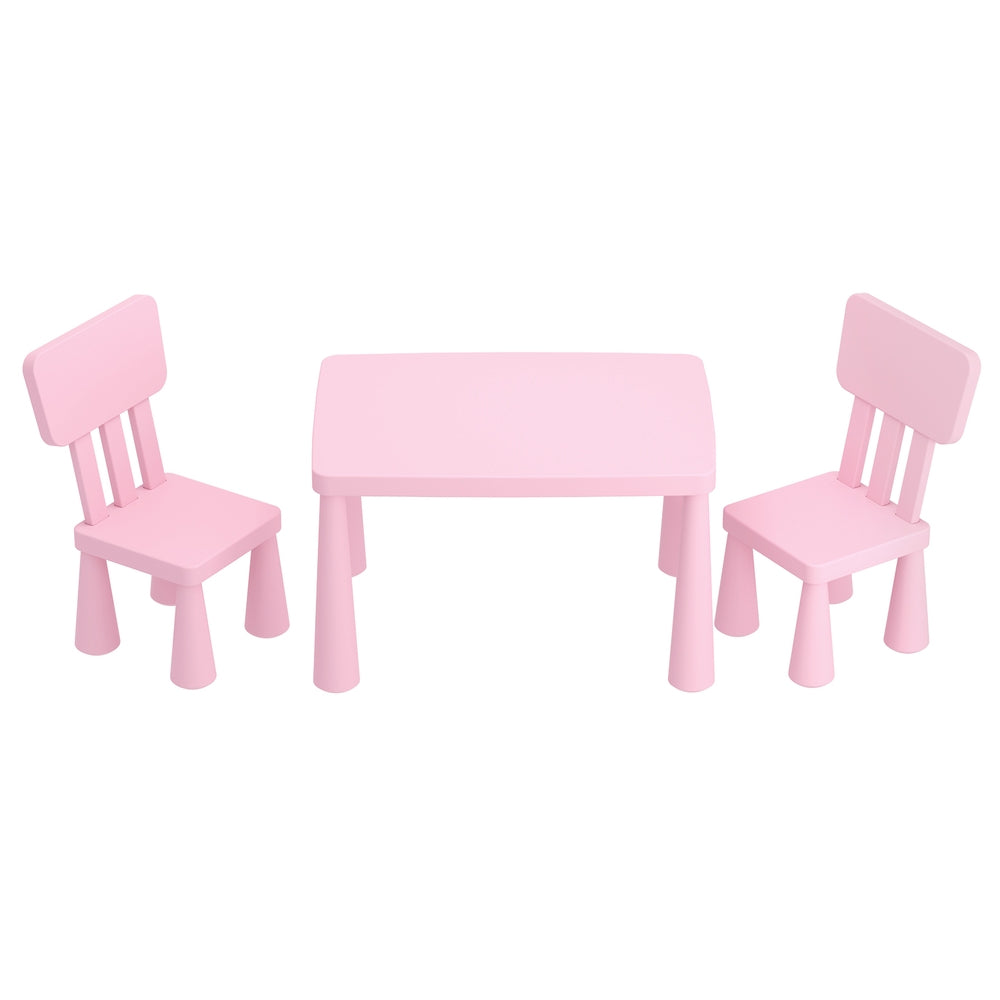 Kids Table and 2 Chairs Set, Pink