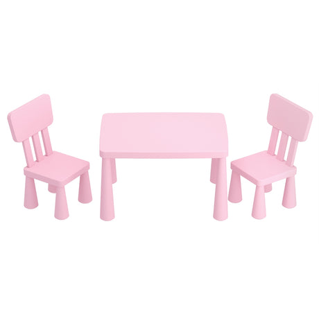Kids Table and 2 Chairs Set, Pink
