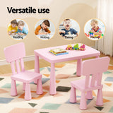 Kids Table and 2 Chairs Set, Pink