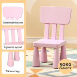Kids Table and 2 Chairs Set, Pink