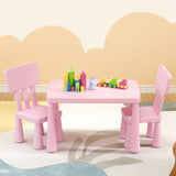 Kids Table and 2 Chairs Set, Pink