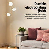 3 Light Tree Floor Lamp Gold with Glass Sphere Shades