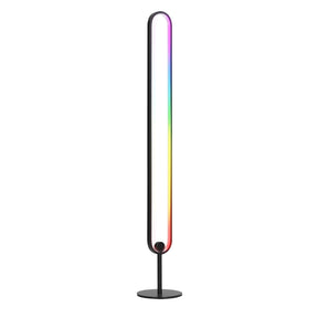 Quincy RGB LED corner floor lamp 118cm in a modern living room