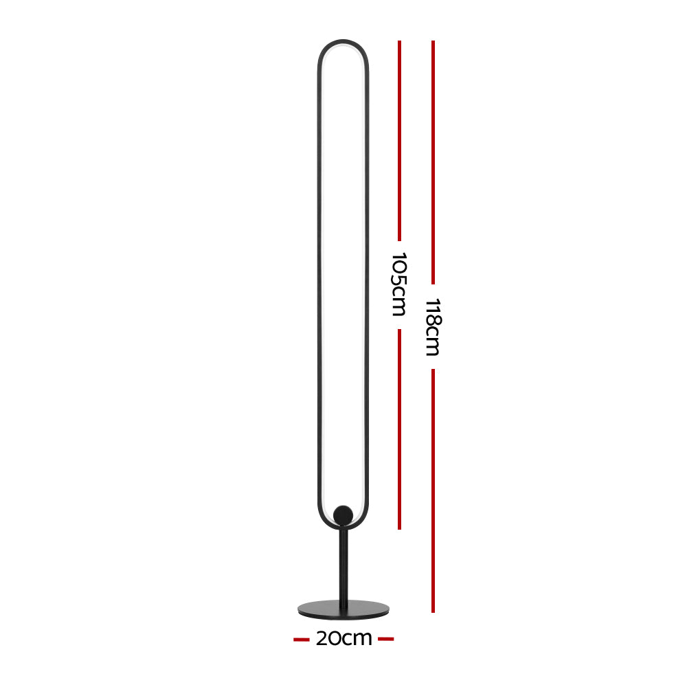 RGB LED Corner Floor Lamp 118cm — Remote Control, Gaming and Living Rooms — Allure Home Collections