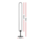 RGB LED Corner Floor Lamp 118cm — Remote Control, Gaming and Living Rooms — Allure Home Collections