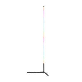 Quincy RGB LED corner floor lamp 150cm in a modern gaming room
