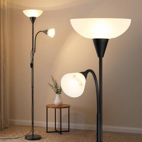 Mother and Child Floor Lamp Black