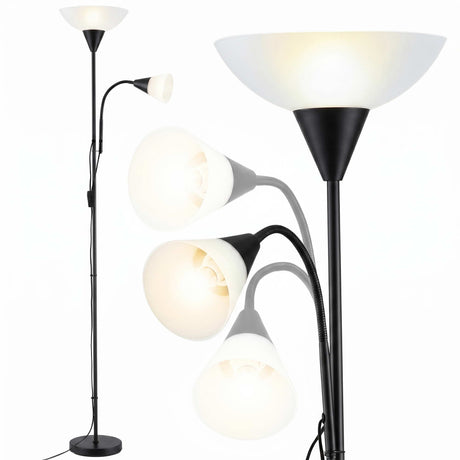 Mother and Child Floor Lamp Black