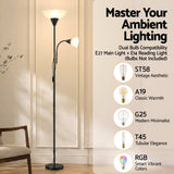 Mother and Child Floor Lamp Black