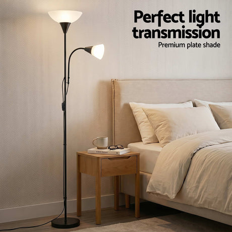 Mother and Child Floor Lamp Black