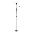 Rafferty black mother and child dual light floor lamp in a living room